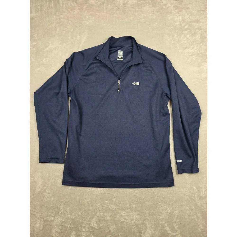The North Face 1/4 Zip Pullover Mens XL Blue Flight Series VaporWick Shirt *Read